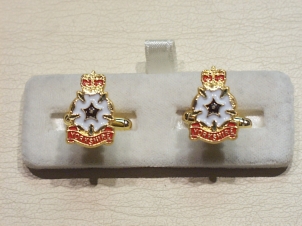 Yorkshire Volunteer enamelled cufflinks - Click Image to Close